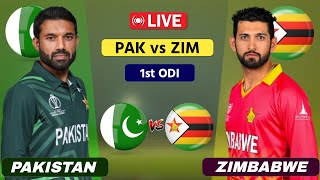 Pakistan vs Zimbabwe Live 1st ODI  PAK vs ZIM Live Scores amp Commentary [upl. by Burnsed]