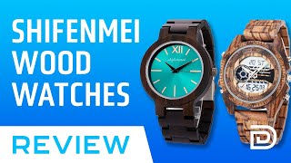 WOOD WATCH REVIEW  Shifenmei Wooden Watches For Men [upl. by Aiam]