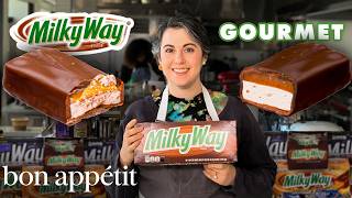 Pastry Chef Attempts to Make Gourmet Milky Way Bars  Gourmet Makes  Bon Appétit [upl. by Arsuy]