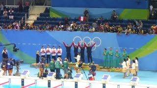 Phelps 4x100m Medley Medal Ceremony  Rio 2016 [upl. by Zulema]