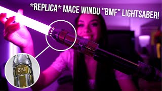 PADAWAN OUTPOST Mace Windu “BMFquot Lightsaber FULL Unboxing amp Review [upl. by Gothard]