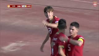 U17 EURO  Srbija  Ukrajina 10  Dušan Makević  gol  Paralimni 20 5 2024 [upl. by Layne]