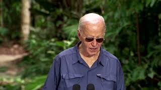 Biden becomes first sitting US president to visit Amazon rainforest  REUTERS [upl. by Nara]