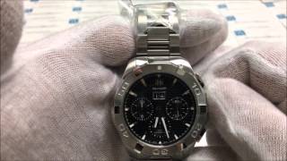 Instruction on how to use TAG Heuer Aquaracer Automatic Chronograph watch by AuthenticWatchescom [upl. by Bobbe]