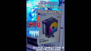 Jonsbo cr1400 v2 argb white quick unboxing amp installation [upl. by Beverle]