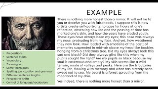 182 GCSE English descriptive writing examples [upl. by Nonarb808]