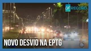 Mudança no desvio de trânsito na EPTG inicia nesta quarta 28  DF Record [upl. by Anaitsirc]