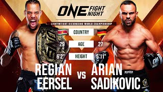 Regian Eersel vs Arian Sadikovic  Full Fight Replay [upl. by Ahtebbat]