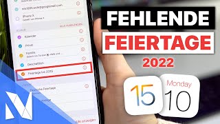 iPhone KalenderBug Fehlende Feiertage in 2022  Das ist die Lösung  NilsHendrik Welk [upl. by Airot]