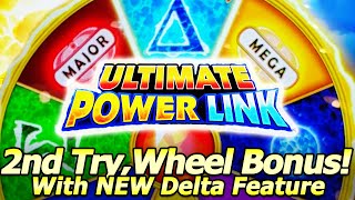 Ultimate Power Link Wheel Bonus with Delta Feature Triggered in 2nd Attempt at Barona Casino [upl. by Gebelein877]