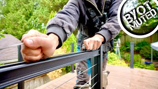 Easiest Deck Railing Ever Installed  MUTED [upl. by Aerahs]