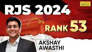 RJS 2024 Interview  Akshay Awasthi  Rank 53  RJS Result 2024 [upl. by Faun960]