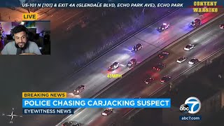 Live Police Chase LA [upl. by Yensehc642]