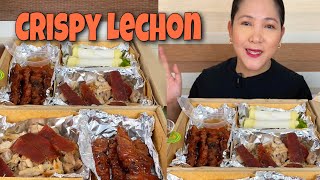 CRISPY LECHON MUKBANG [upl. by Sedlik331]