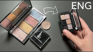 ENG DOWNSIZING MAKEUP KIT PART 2 REPRESSING EYESHADOWS SAVING BROKEN EYESHADOWS [upl. by Dorcus]