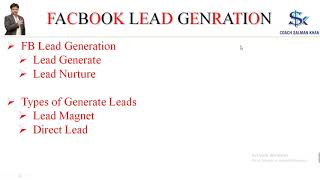 FACEBOOK Lead Generation Part 2 by COACH SALMAN KHAN  FREE COURSE [upl. by Dde]