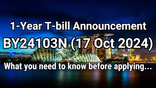 1Year Tbill BY24103N 17 Oct 2024 Announcement [upl. by Sivart]