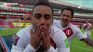 Perú vs Ecuador Cueva anota un golazo tras jugada de Lapadula  Clasificatorias Qatar 2022 [upl. by Nosnej]