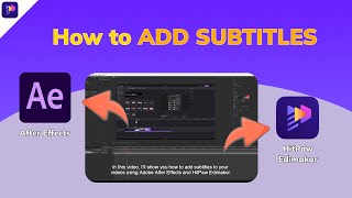 Add Subtitles in After Effects NEWEST Tutorial 2024  After Effects amp Edimakor [upl. by Anna-Diane]