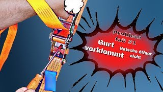 🆘 Hilfe Spanngurt lässt sich nicht lösen 🛑 Spanngurt öffnen Problemfall verklemmt [upl. by Rebeh]