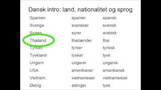 Dansk intro land nationalitet sprog [upl. by Mlehliw]