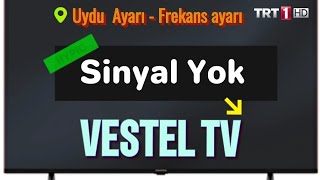 Vestel TV SİNYAL YOK \u00100 ÇÖZÜM  Vestel TV TRT 1 Frekans Ayarlama [upl. by Blader701]